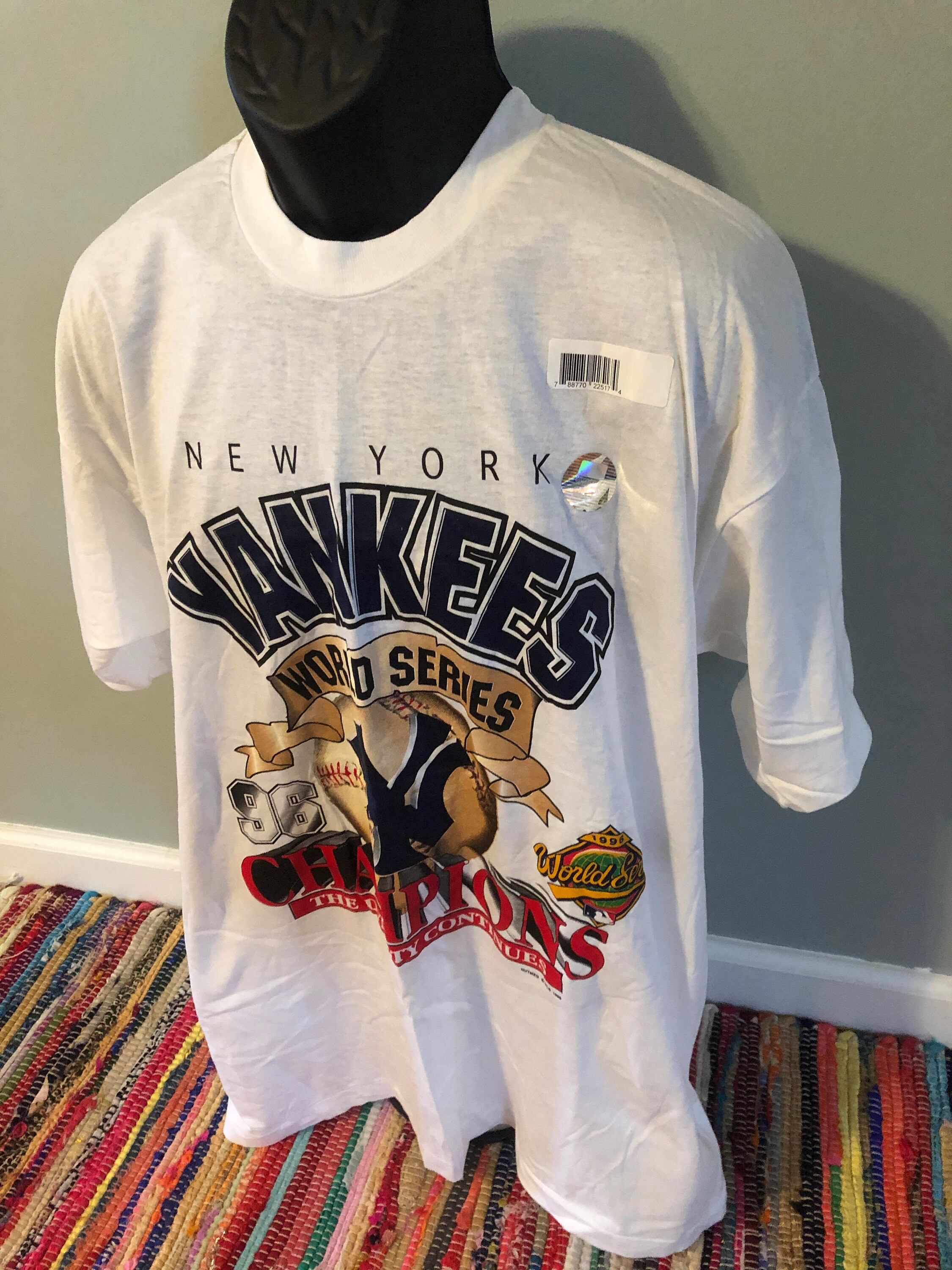 Buy 1996 New York Yankees World Series Champions Shirt Vintage 90s Online in India image photo