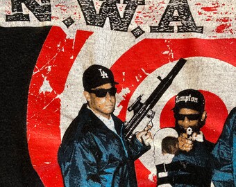 1990 N.W.A Ruthless Record Tシャツ L USA製 N.W.A.: Ruthless Records Shirt (Medium Only) — TurntableLab.com