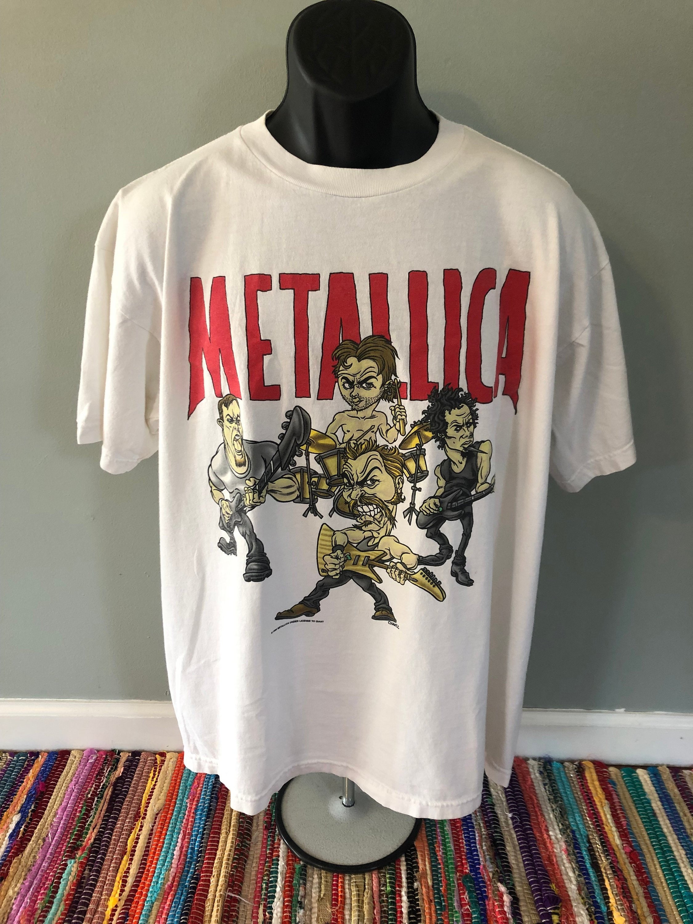 Vintage Metallica Ninja Star Concert T Shirt 1996 Black XL