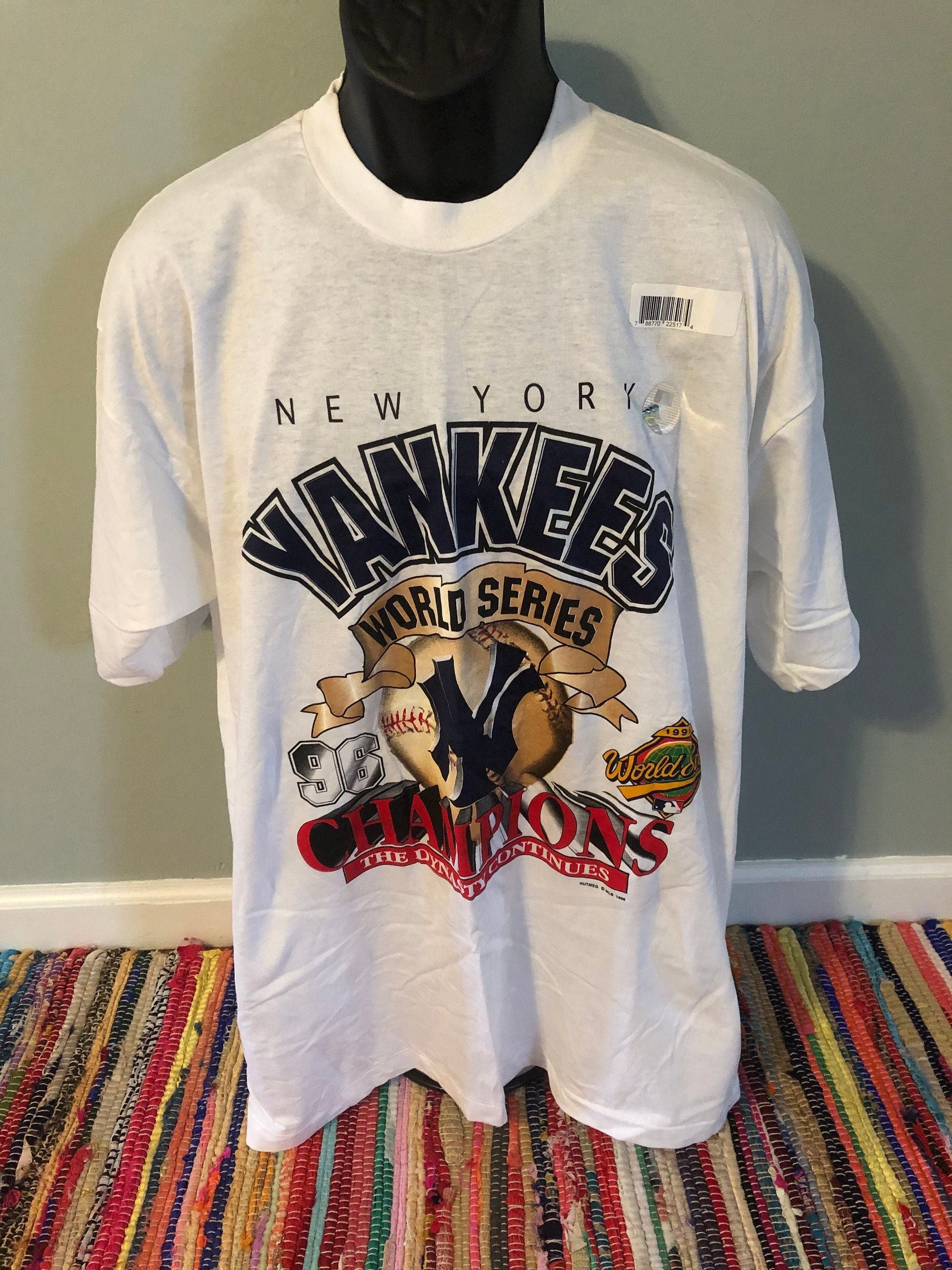 FutureVintageClothes 1996 New York Yankees World Series Champions Shirt Vintage 90s Tee Dynasty Continues MLB Baseball Nutmeg Screen Stars Deadstock XL