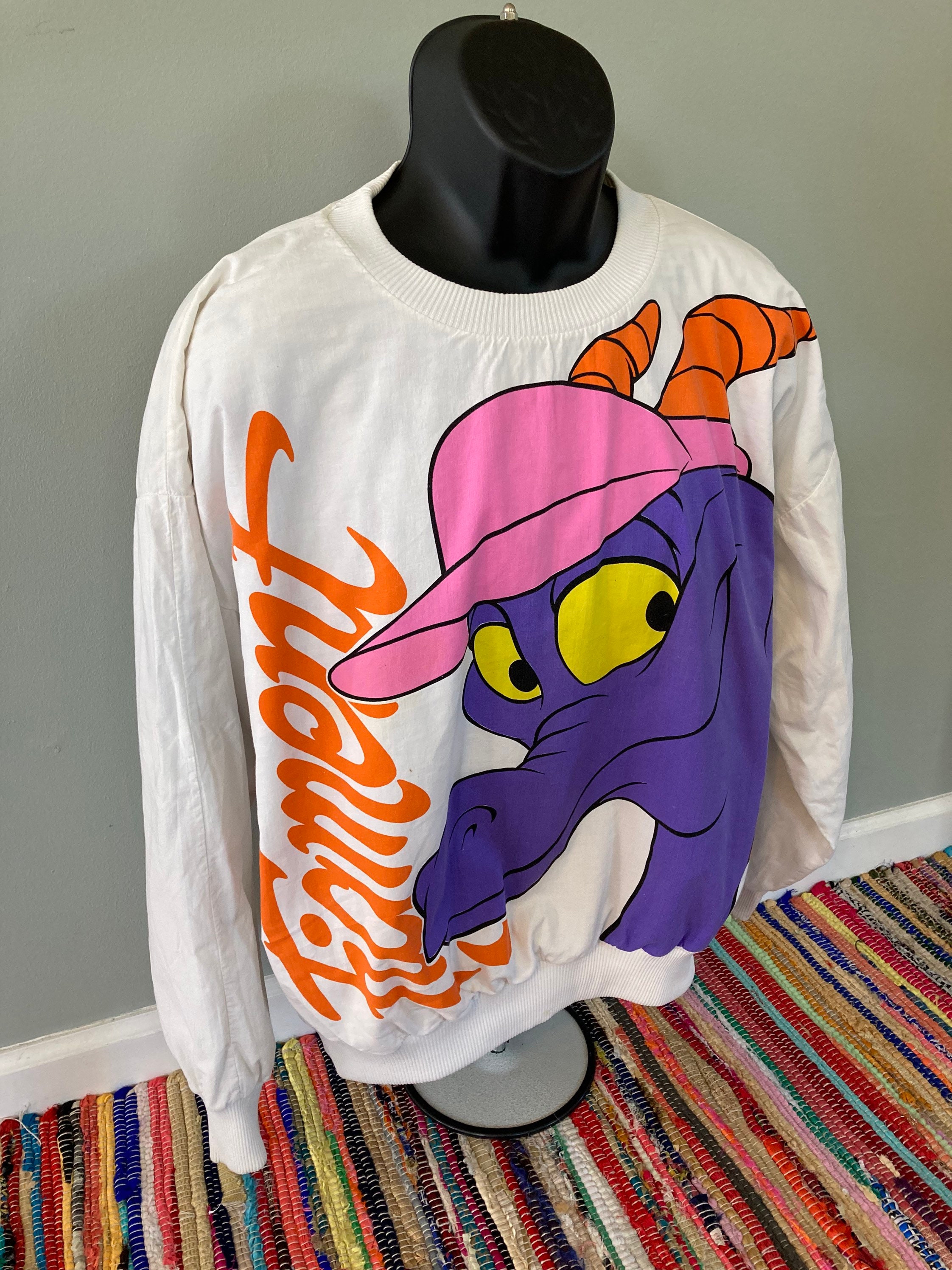 80s Disney Figment All Over Print Sweatshirt Vintage Epcot 1983