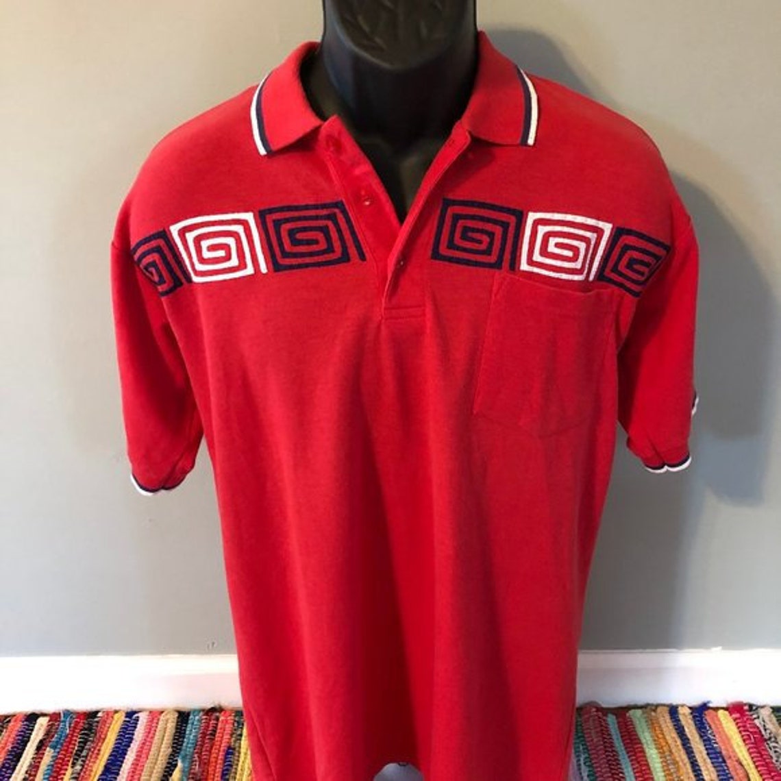 greek key polo shirt