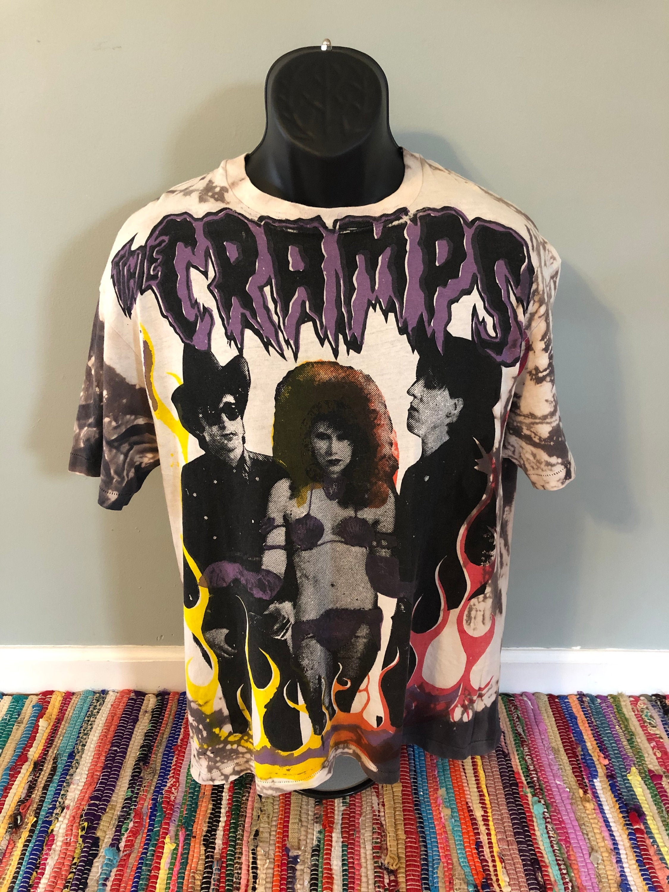 s the Cramps Mosquitohead Shirt Vintage Band Tee All Over   Etsy