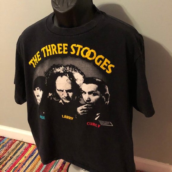 1988 Three Stooges Moe Larry Curly Shirt Vintage 80s Tee Nick at 