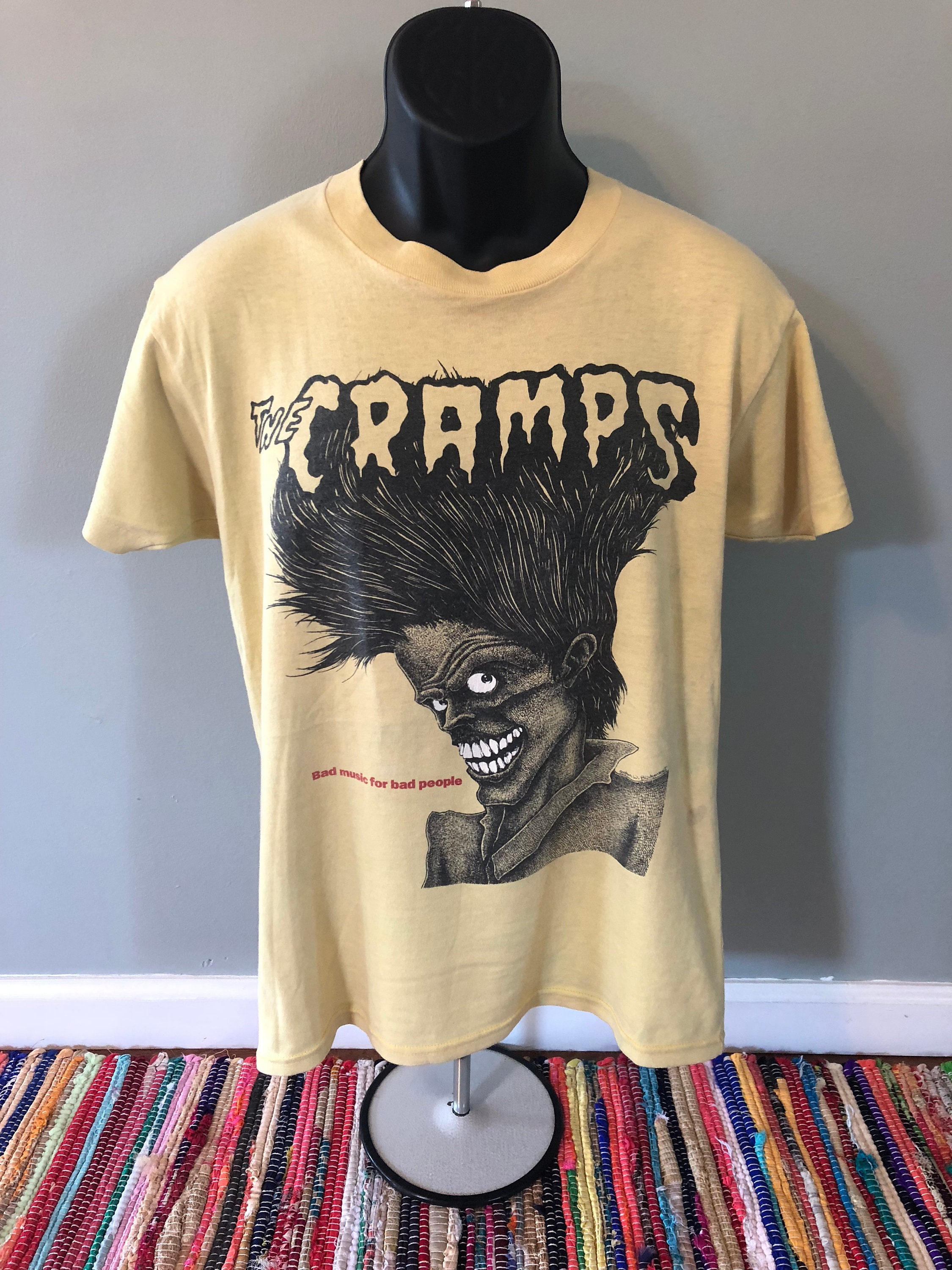 80s the Cramps Bad Music for Bad People Shirt Vintage Band Tee ...