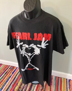 1991 Pearl Jam Alive Band Shirt Vintage 90s Tee Stickman Concert