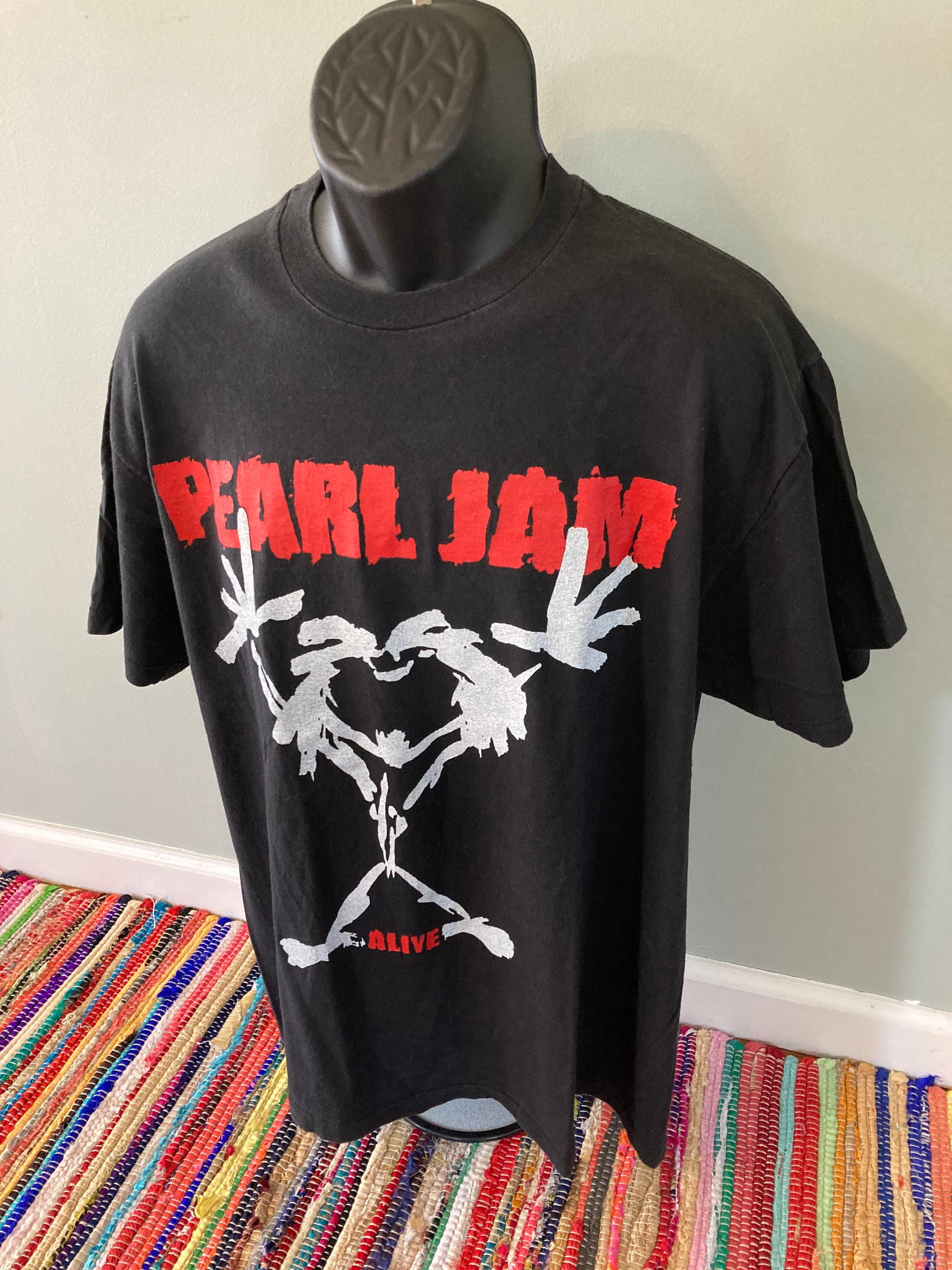 1991 Pearl Jam Alive Band Shirt Vintage 90s Tee Stickman Concert