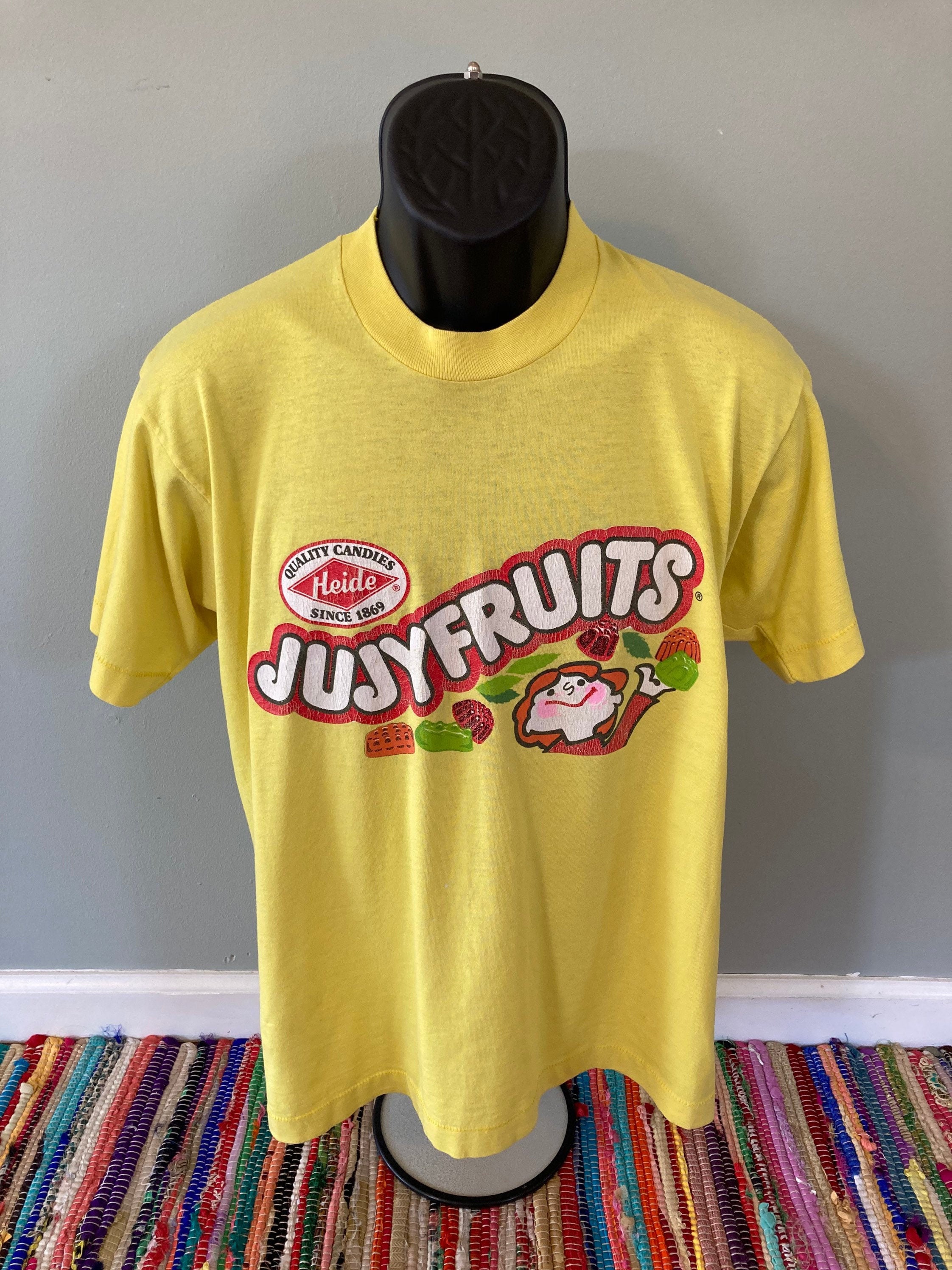 80s Jujyfruits Candy Shirt Vintage Heide Cartoon Mascot Fruit