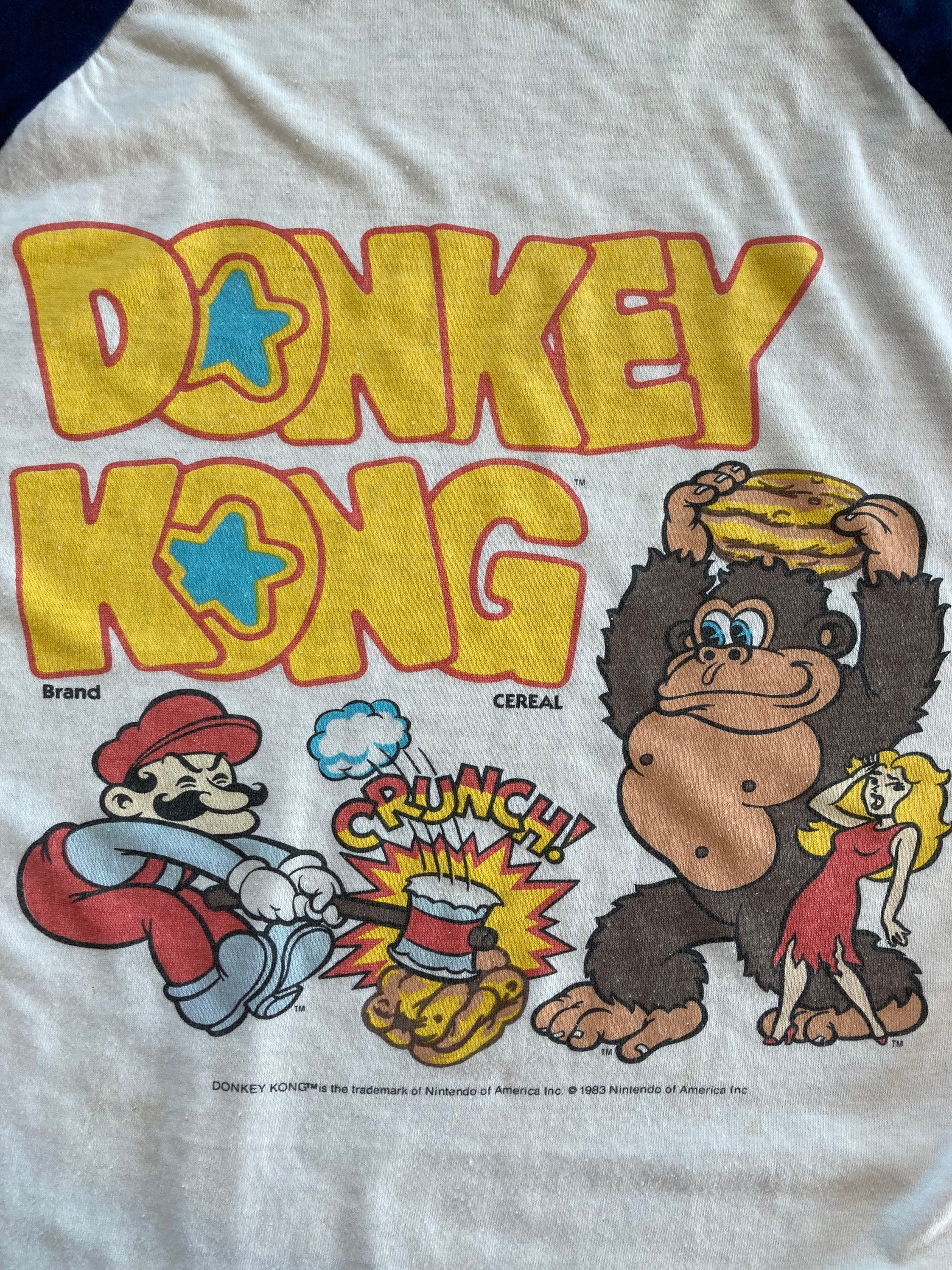 1983 Donkey Kong Nintendo Shirt Vintage 80s Tee Cereal Promo 