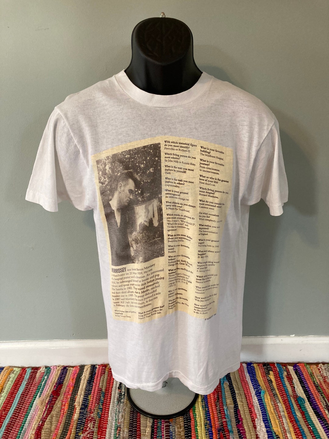 Morrissey Concert Tour Shirt Vintage s Band Tee   Etsy