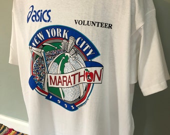 1993 New York City Marathon Shirt vintage Tee 90s Asics Sport ...