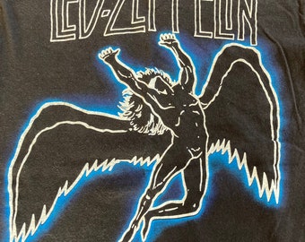 1984 Led Zeppelin Band Shirt Vintage 80s Tee Icarus Concert Tour