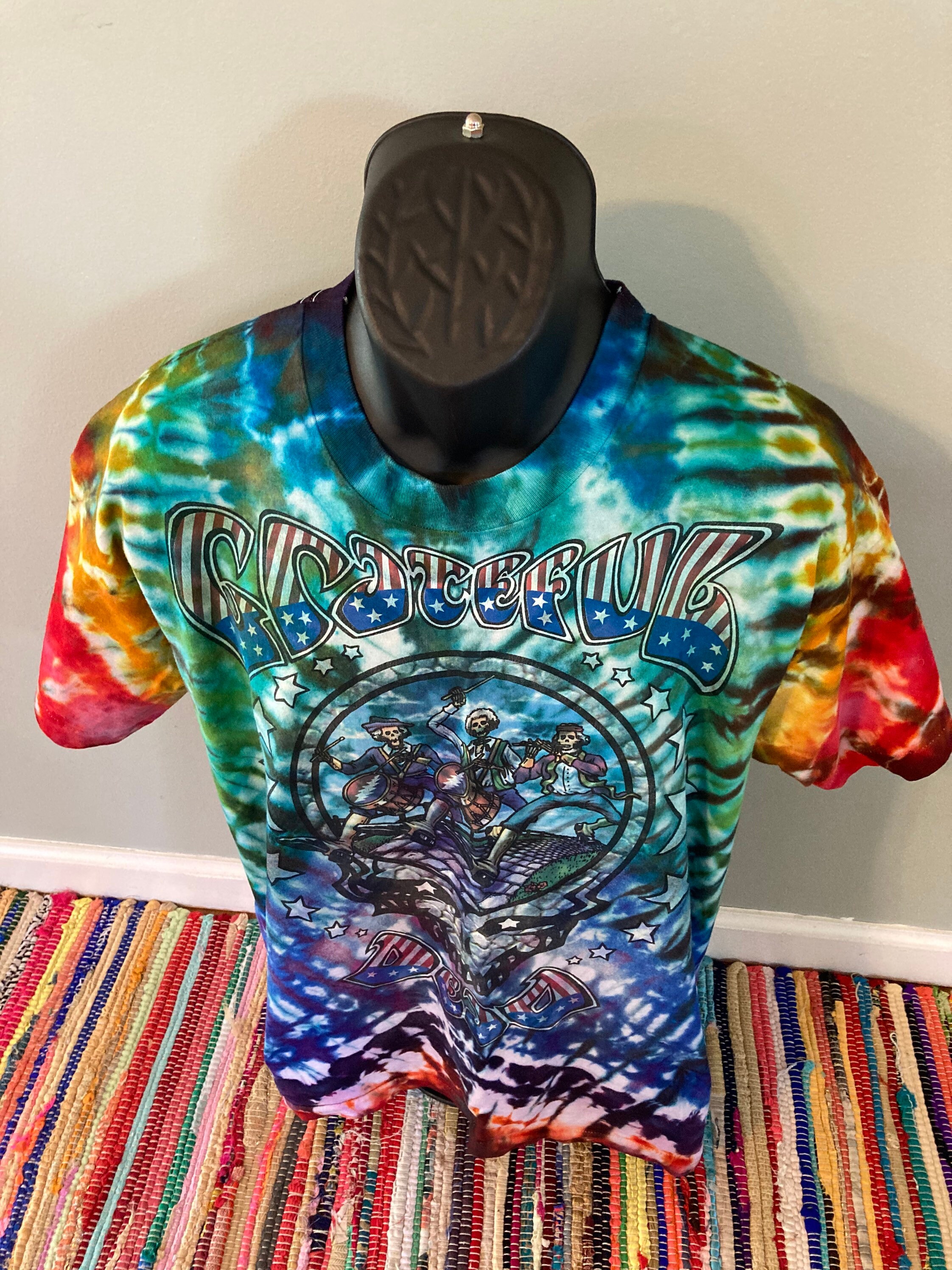 VINTAGE TIE DYE GRATEFUL DEAD TEE SHIRT BY LIQUID BLUE 1996 SIZE XL MADE IN  USA