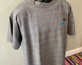 1991 San Jose Sharks First Season Shirt Vintage 90s Striped Sport