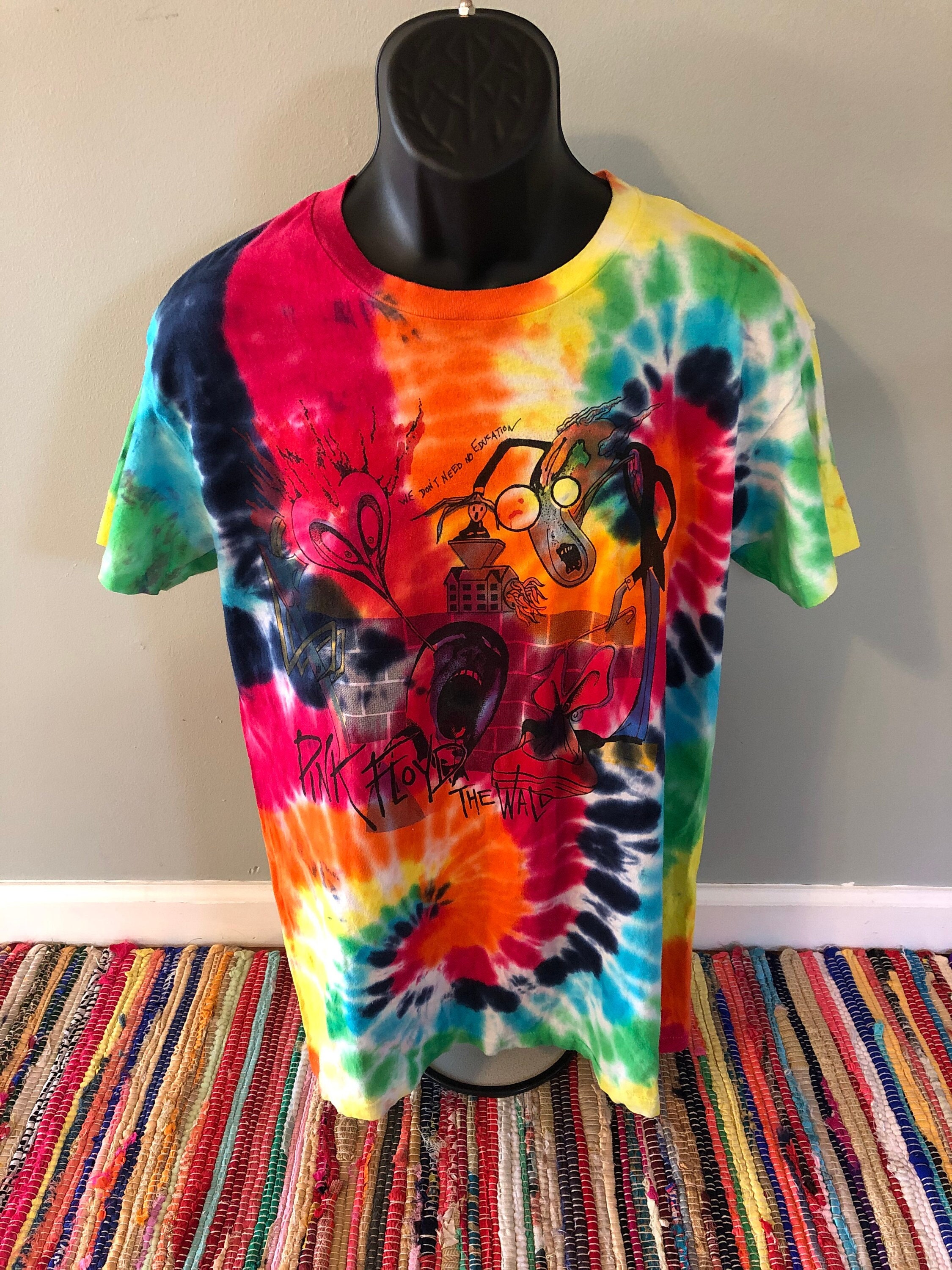 80s Pink Floyd the Wall Tie Dye Shirt 