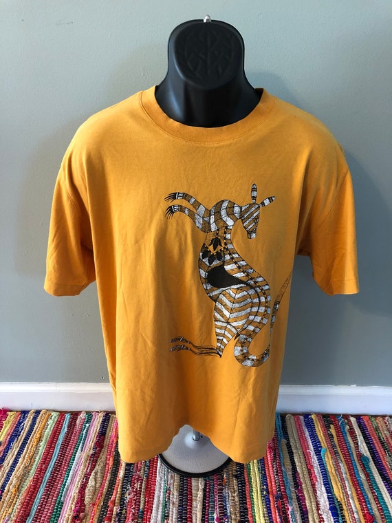 70s Australian Kangaroo Shirt Vintage Tee Striped… - image 1