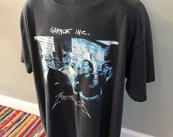 1998 Metallica Garage Band Shirt Vintage 90s Tee Trash Metal Rock