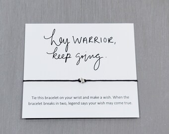 Wish Bracelet, Hey Warrior Wish Bracelet, Tie On Wish Bracelet, Wish Bracelet Party Favor, Tie On Bracelet