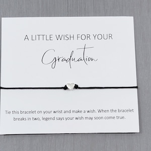 Wish Bracelet, A little wish for your graduation, Graduate gift, Tie On Wish Bracelet, Wish Bracelet Party Favor, Tie On Bracelet