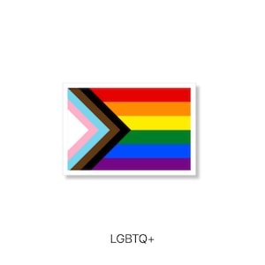 LGBTQ+ Pride Flag Sticker - Decal for Laptops, Cars & More