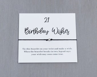 Wish Bracelet, 21st Birthday Wishes Bracelet, Tie On Wish Bracelet, Wish Bracelet Party Favor, Tie On Bracelet