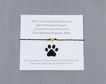 Wish Bracelet, Pet Loss Wish Bracelet, Tie On Wish Bracelet, Wish Bracelet Party Favor, Tie On Bracelet
