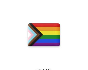 LGBTQ+ Pride Flag Magnet - Magnet for Refrigerators, Lockers & More