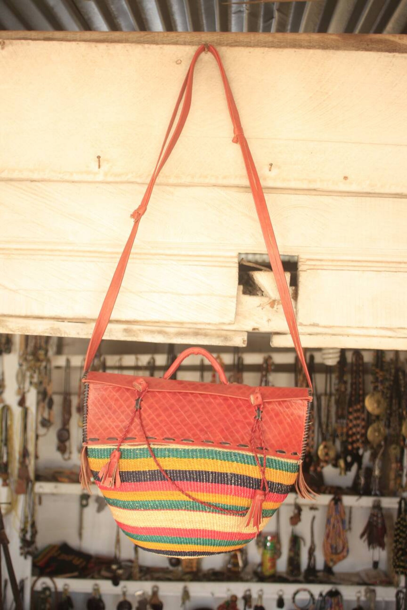 African shoulder bags/pure leather shoulder bag/ handwoven Etsy