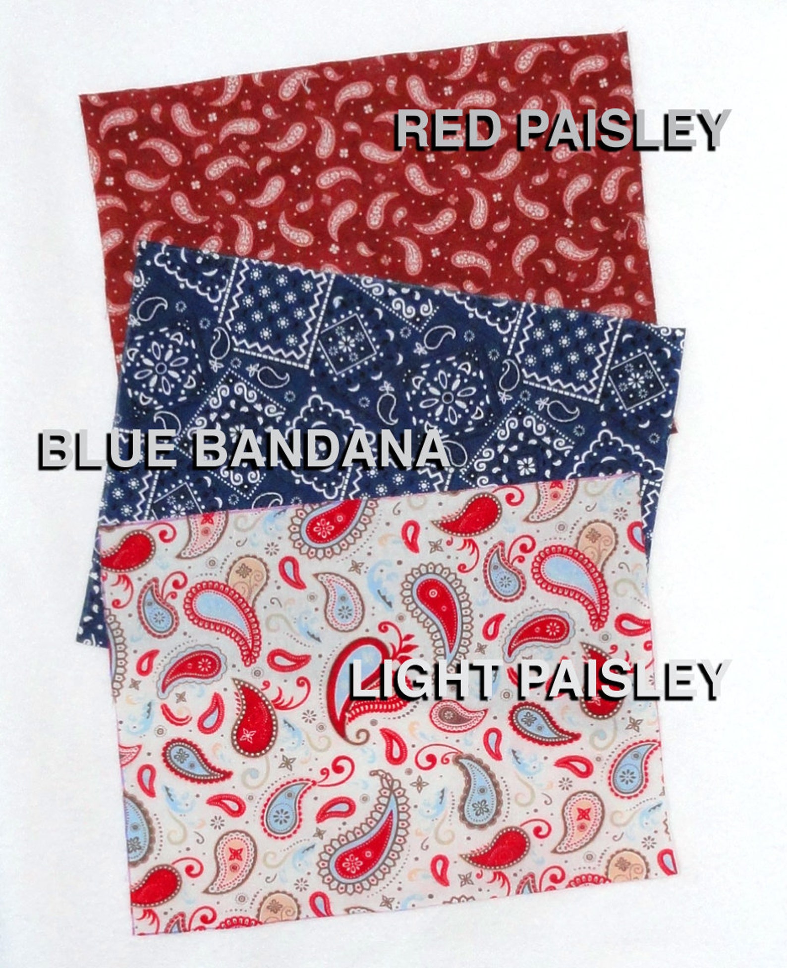 Set of 2 Denim or Bandana Style Face Masks / 12 Day Shipping Etsy