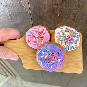 Fake bake cookie, party favors,  tiered tray decor, coffee bar decor, fake sugar cookie, decor, gift dec, gingerbread decor, fake sweets