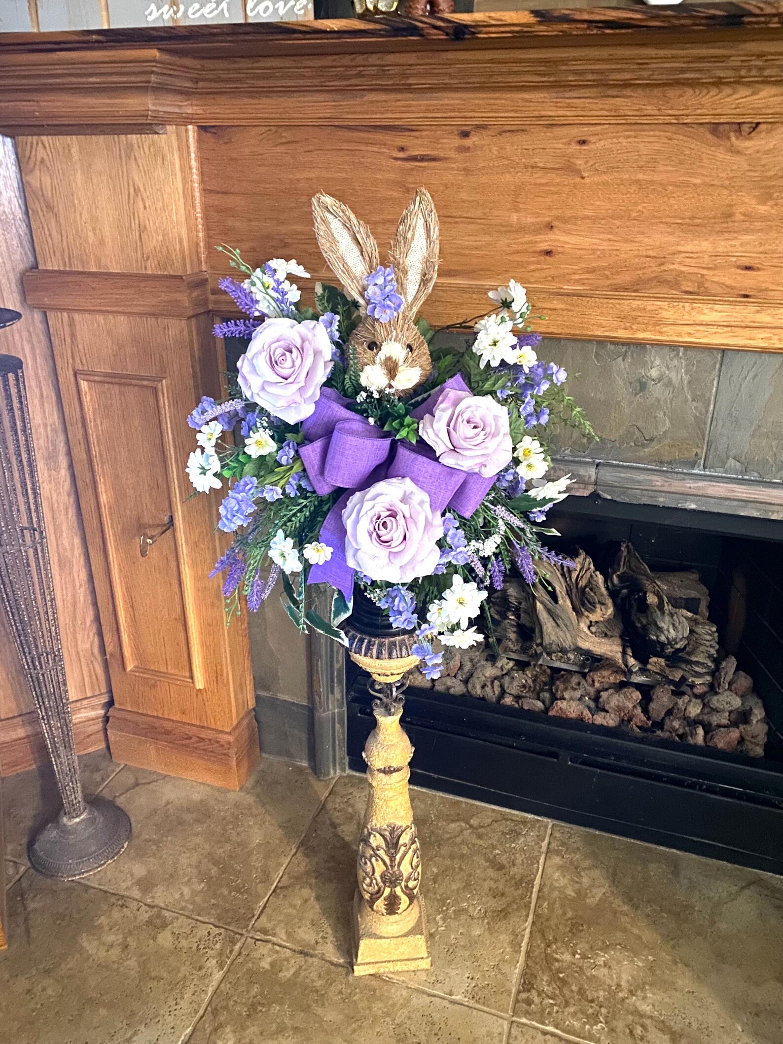 Easter Bunny Centerpiece, Rustic Easter Decor,spring Centerpiece ...