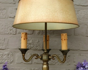 Frederick Cooper Bouillotte Style Brass Chandelier with Black Shades Frederick Cooper Bouillotte Style Brass Chandelier with Black Shades