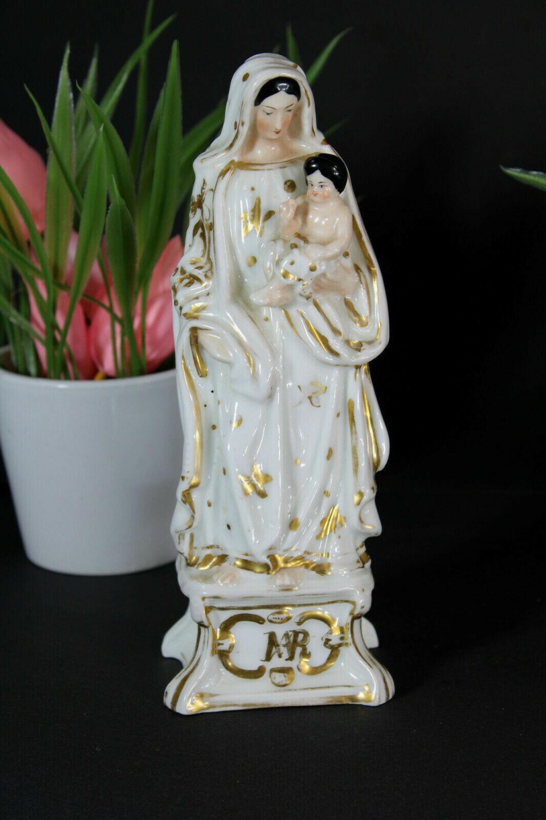 Antique French Vieux Paris Porcelain Madonna Figurine Statue - Etsy