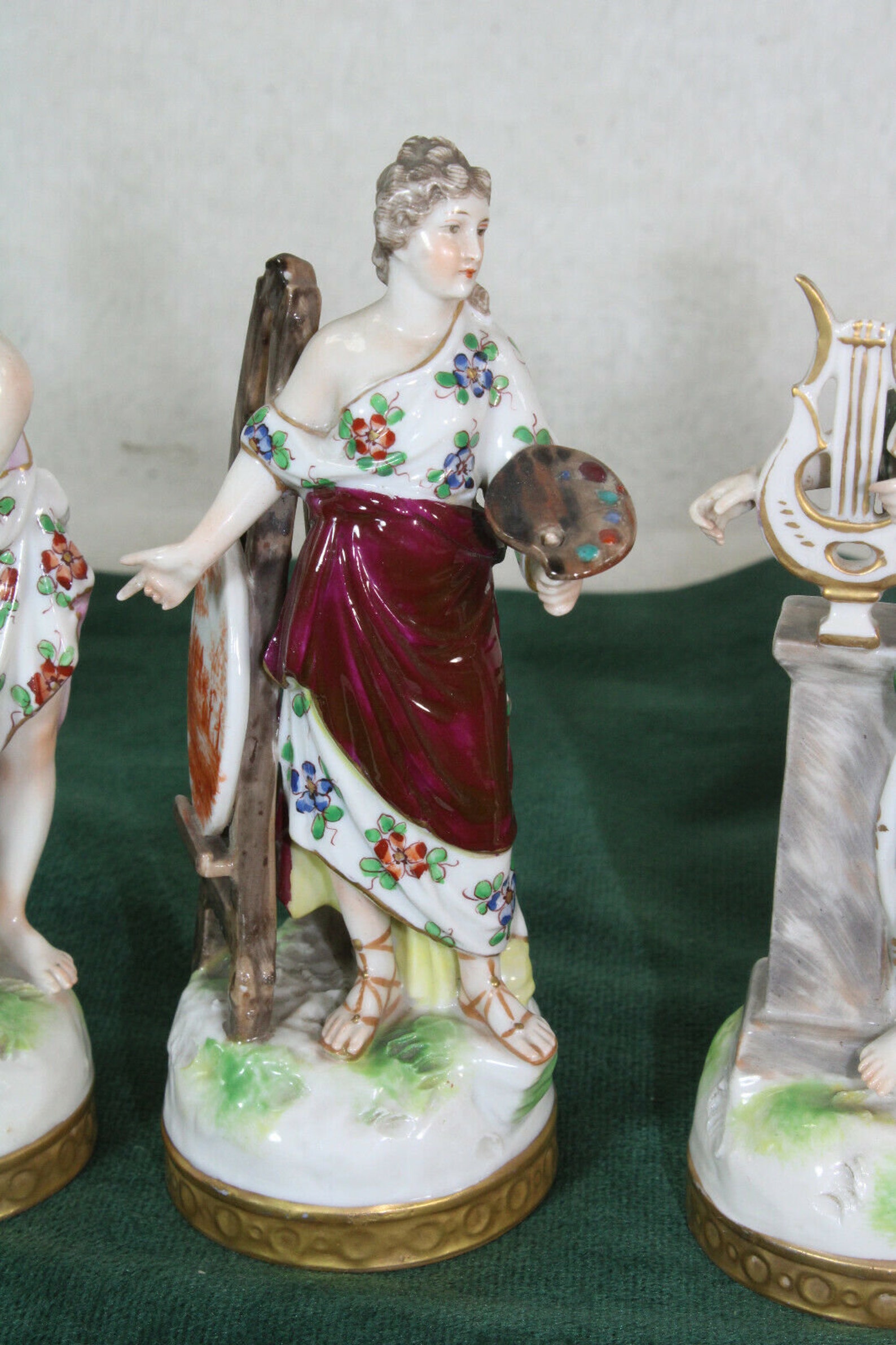 Set 6 antique german ludwigsburg mark figurine statue lady Etsy