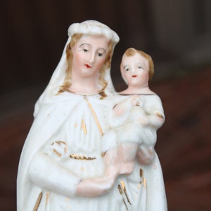 Antique 19thc Vieux Paris Porcelain Madonna Figurine Statue - Etsy