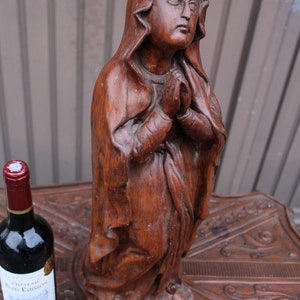 Antique large french terra cotta statue saint bernadette lourdes