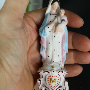 Antique French Vieux Paris Porcelain Madonna Figurine Statue - Etsy