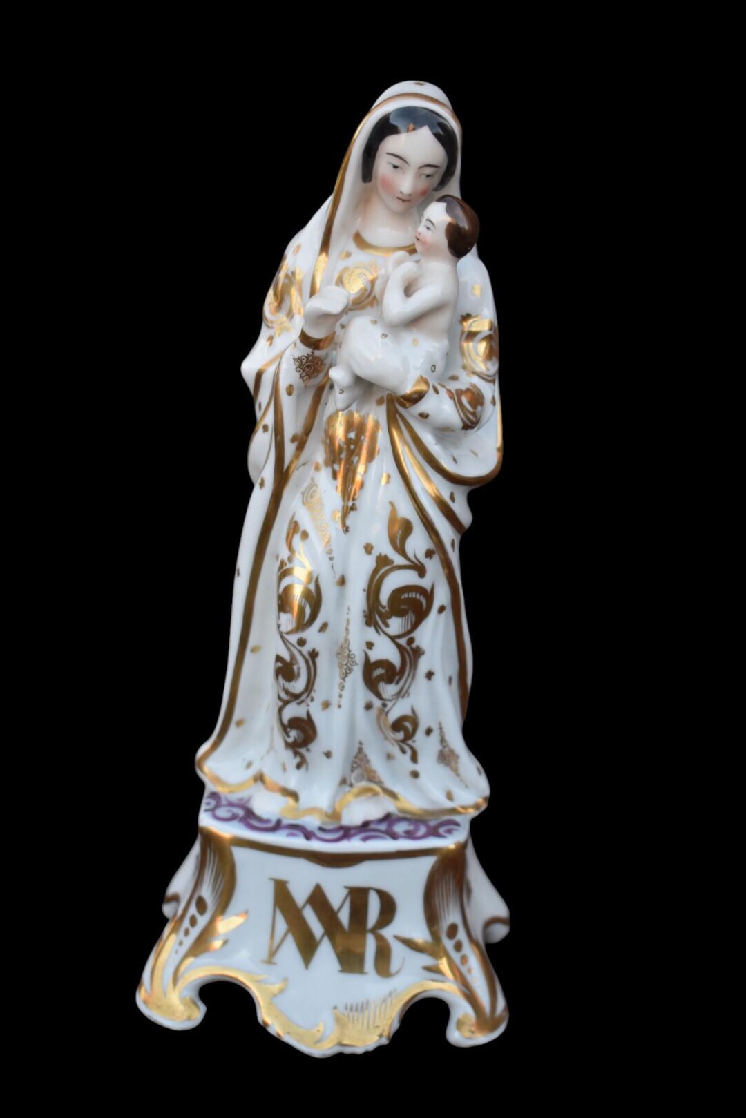 Antique French Vieux Paris Porcelain Madonna Statue Figurine - Etsy