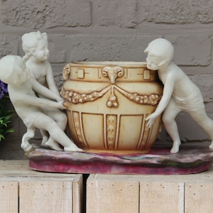 Seltene antike Amphore gemarkt Keramik Gruppe Jugendstil Übertopf Vase