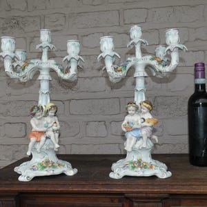 Sitzendorf Candlestick - Etsy