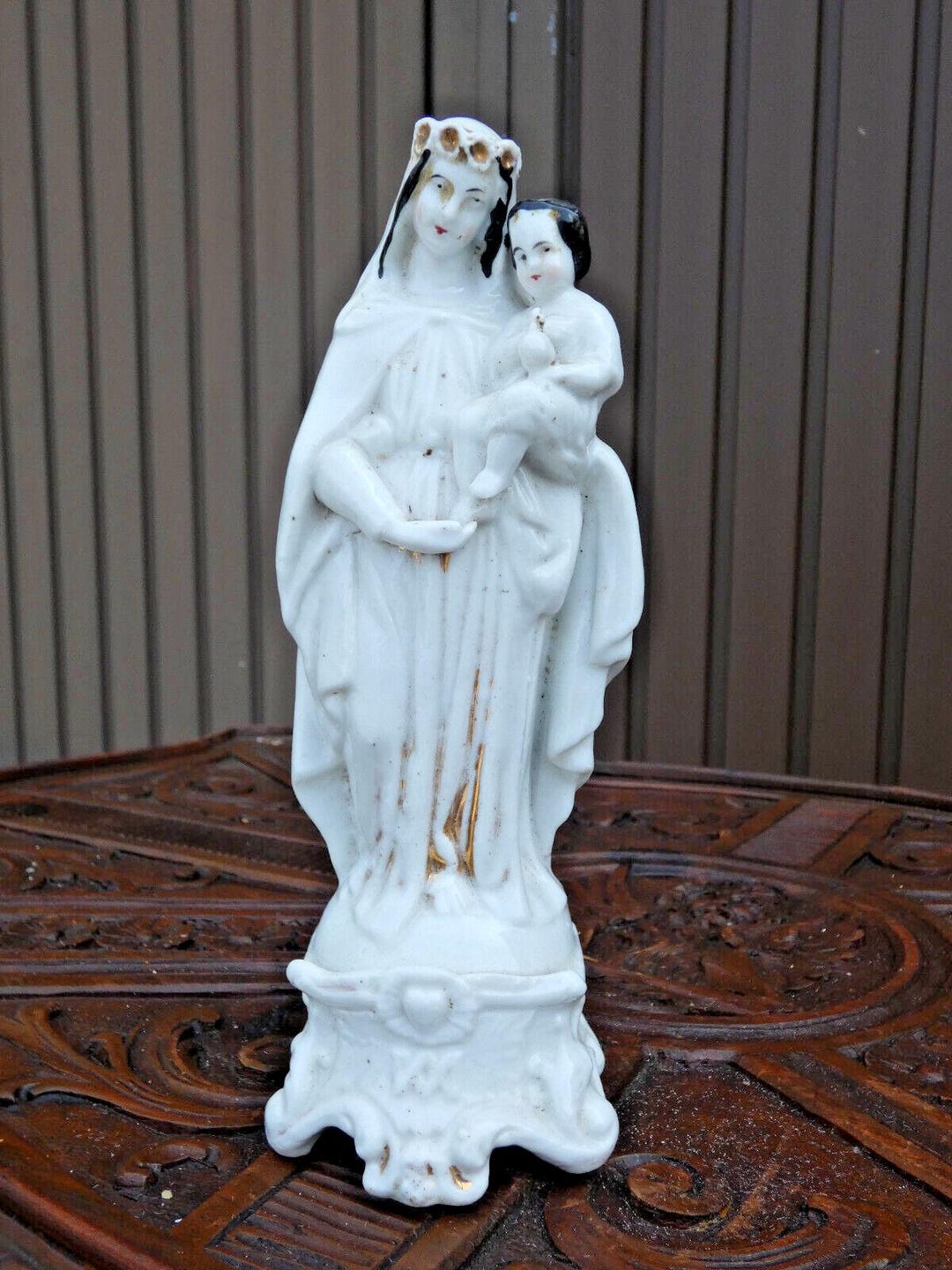 Antique Vieux Paris Porcelain Madonna Religious Figurine Statue - Etsy