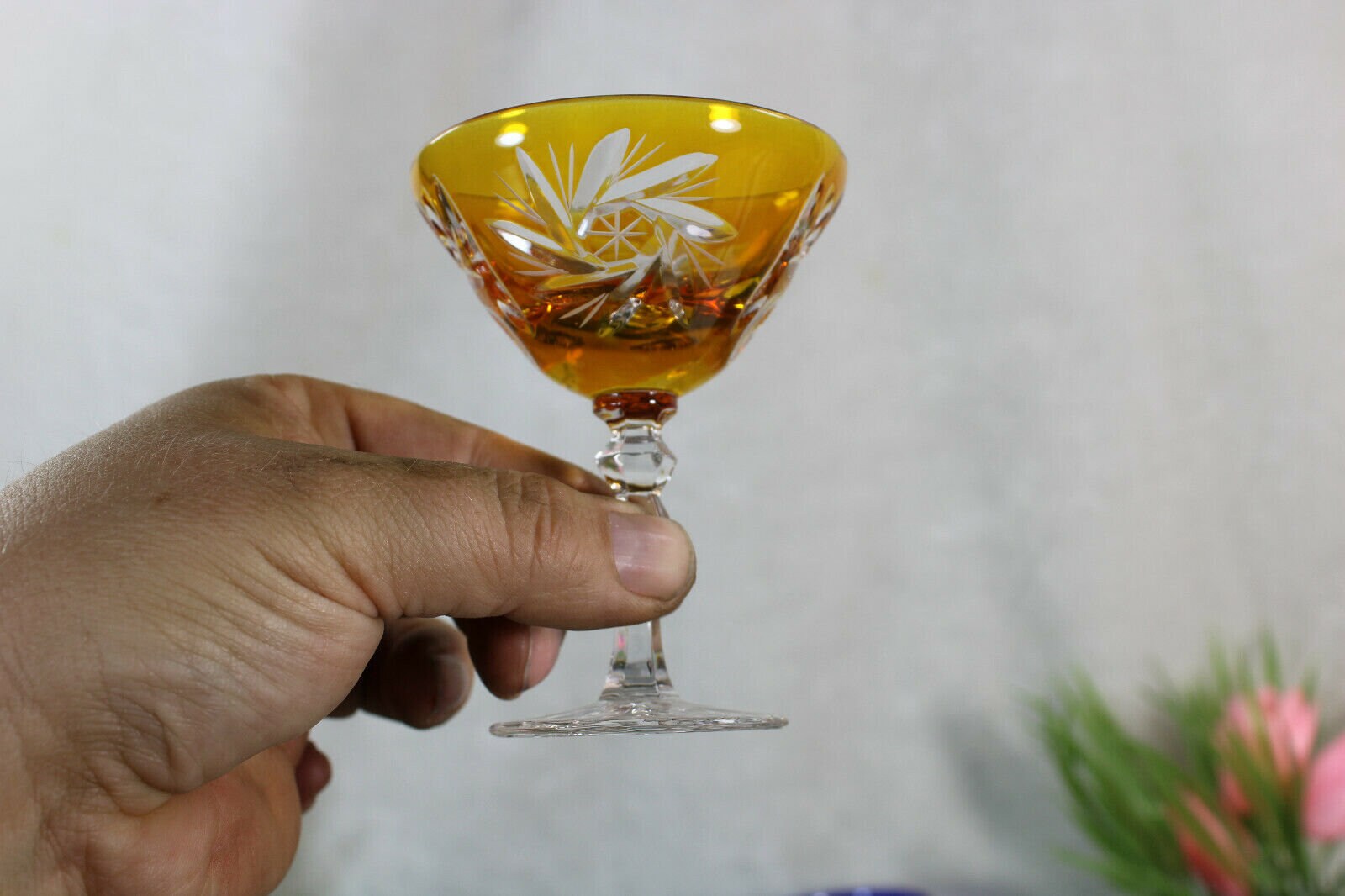 Set 6 bohemia crystal glass martini champagne glasses Etsy