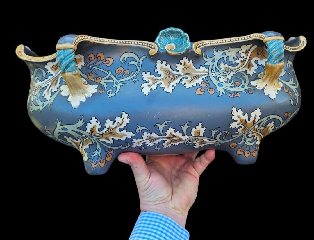 Antique German Villeroy Boch Pottery Mettlach Marked 1900s