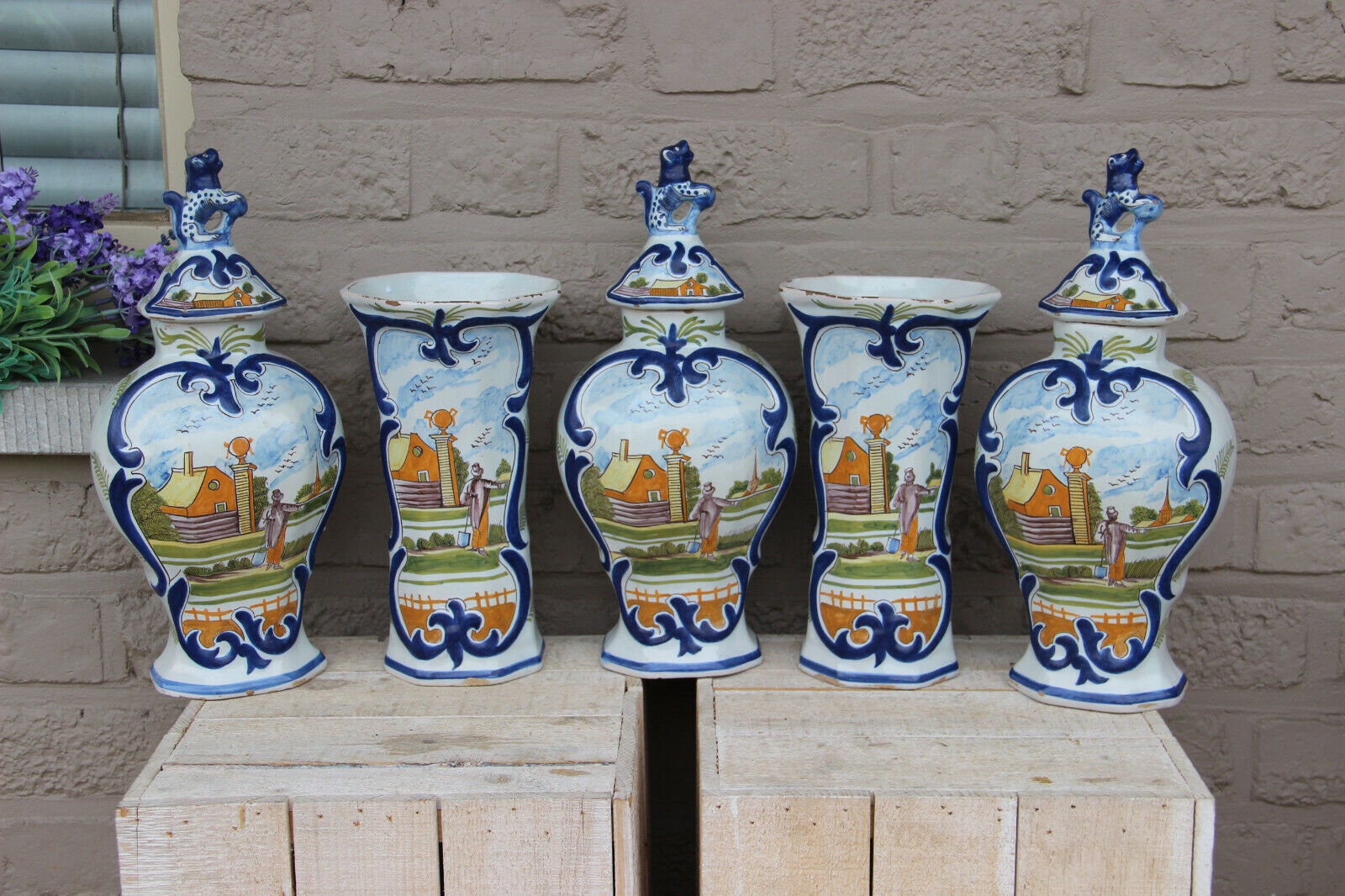 Regina Delft 花瓶　壺　デルフト アンティーク Regina Delft 花瓶 壺 デルフト アンティーク - メルカリ