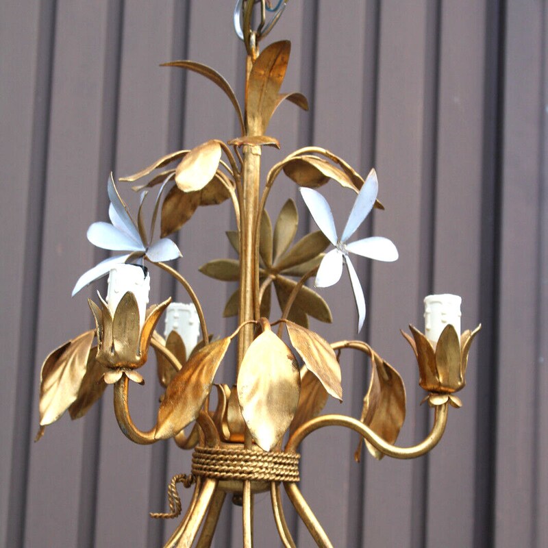 Metal Floral Chandelier - Etsy