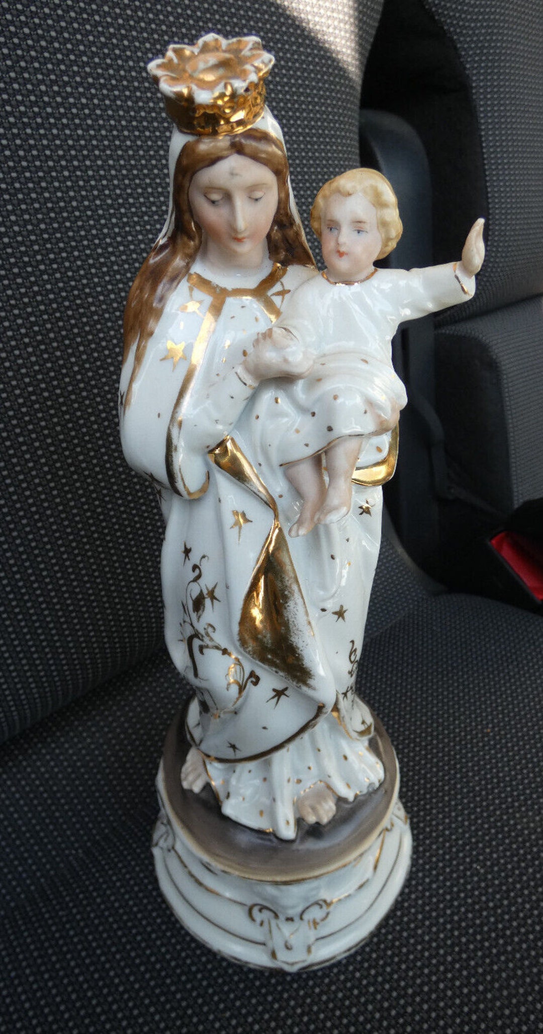 Antique Vieux Paris Porcelain Saint Mary Madonna Child Figurine Statue ...