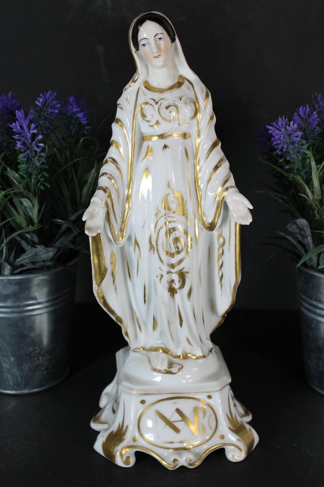 Antique Vieux Paris 19thc Madonna Mary Figurine Statue Religious - Etsy ...
