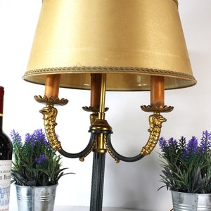 Lámpara de mesa antigua bouillotte empire eagle bird