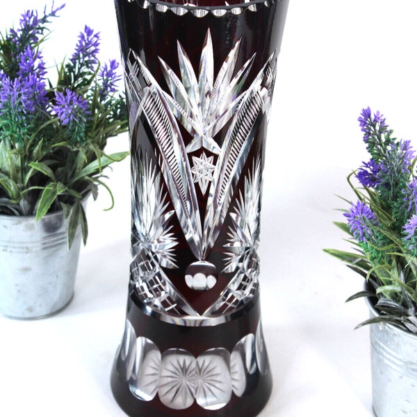 Crystal Glass Vase Etsy UK