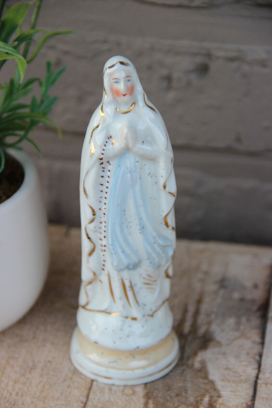Antique French Porcelain Madonna Figurine - Etsy